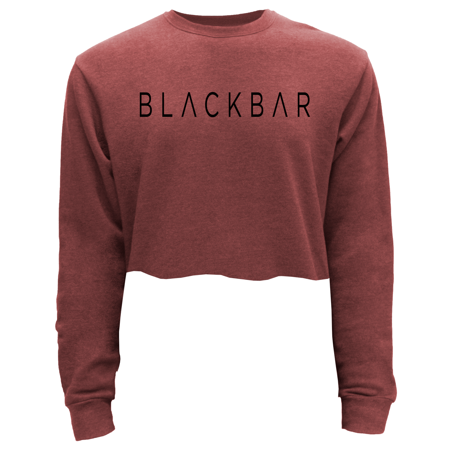 Black Block Logo Cropped Pullover Sweatshirt