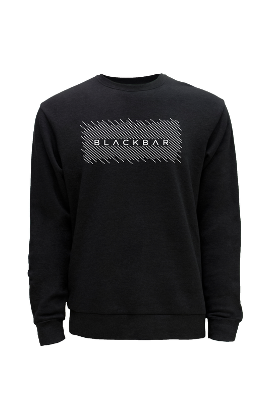 White Diagonal Logo Pullover Sweatshirt