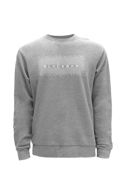 White Diagonal Logo Pullover Sweatshirt