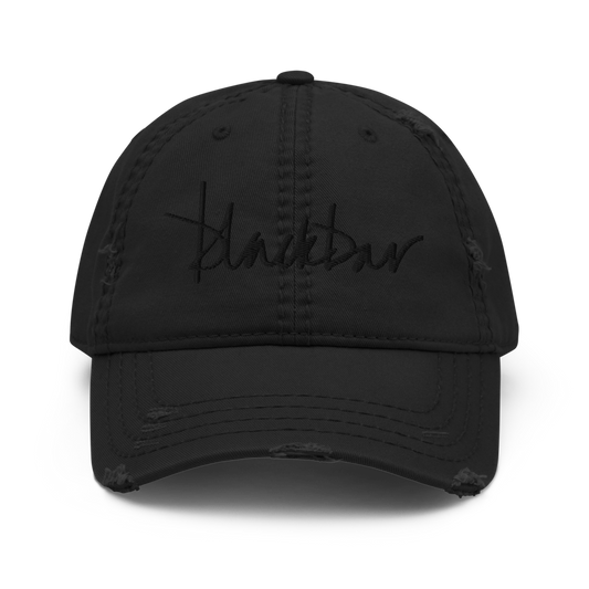 Script & Back Logo Distressed Dad Hat