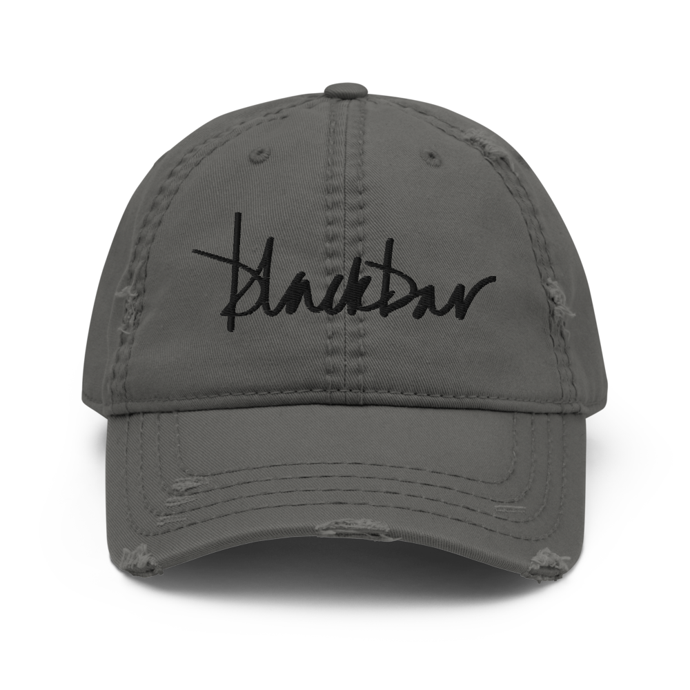 Script & Back Logo Distressed Dad Hat