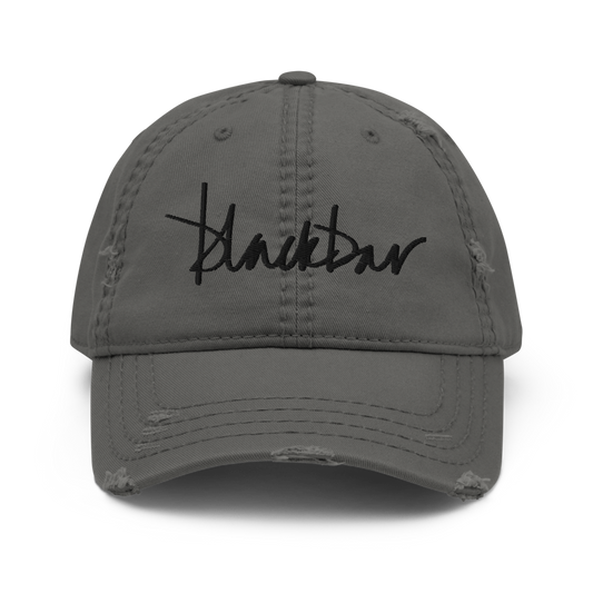 Script & Back Logo Distressed Dad Hat